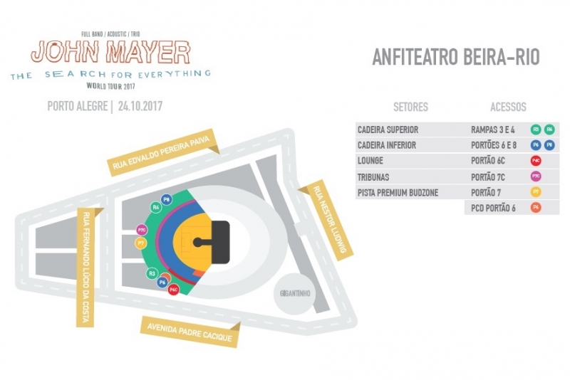 Informações importantes sobre o show do cantor John Mayer em Porto Alegre