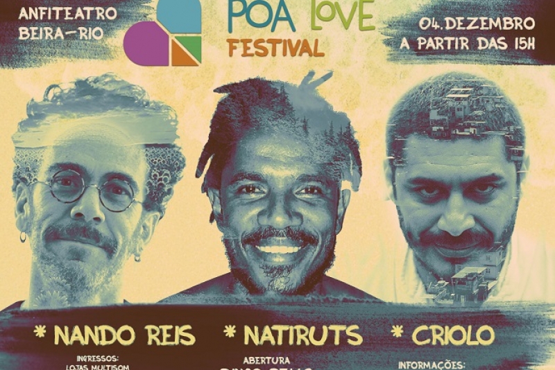 Poa Love festival recebe Nando Reis, Criolo e Natiruts no Anfiteatro Beira-Rio