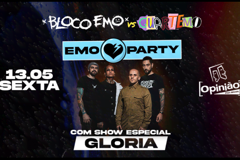 Emo Party chega ao Opinião em maio com show da banda Glória 