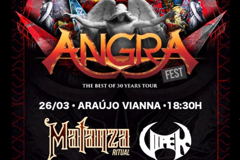 Angra Fest acontece em março no Araújo Vianna com Angra, Matanza Ritual e Viper 