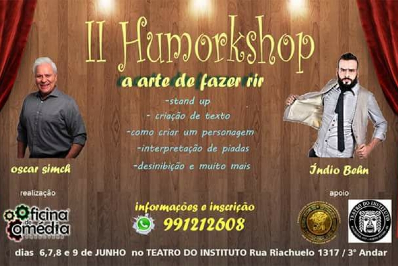 2º edição do Humorkshow acontece em Porto Alegre com Oscar Simch e Índio Behn