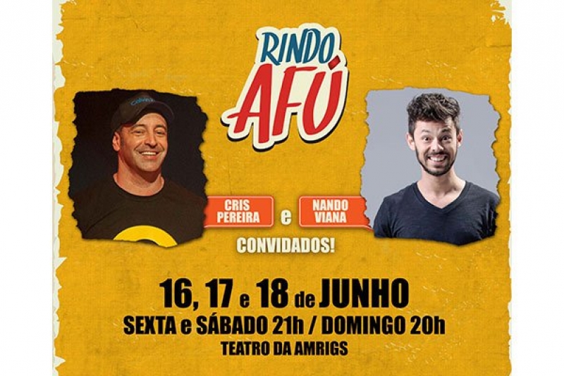 Festival de humor Rindo Afú em curta temporada no Teatro Amrigs