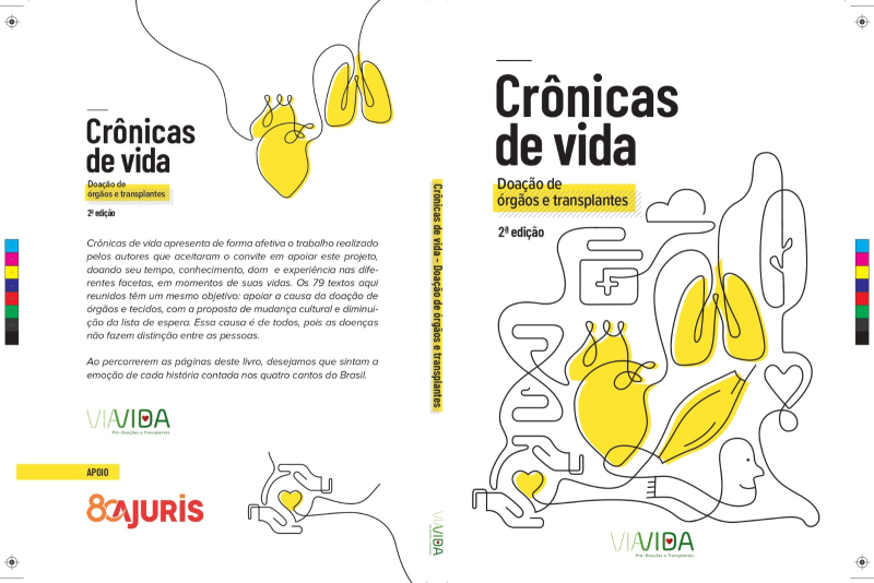 A VIAVIDA lança a 2ª edição do livro 'Crônicas da Vida' em Porto Alegre, destacando histórias sobre doação de órgãos e transplantes