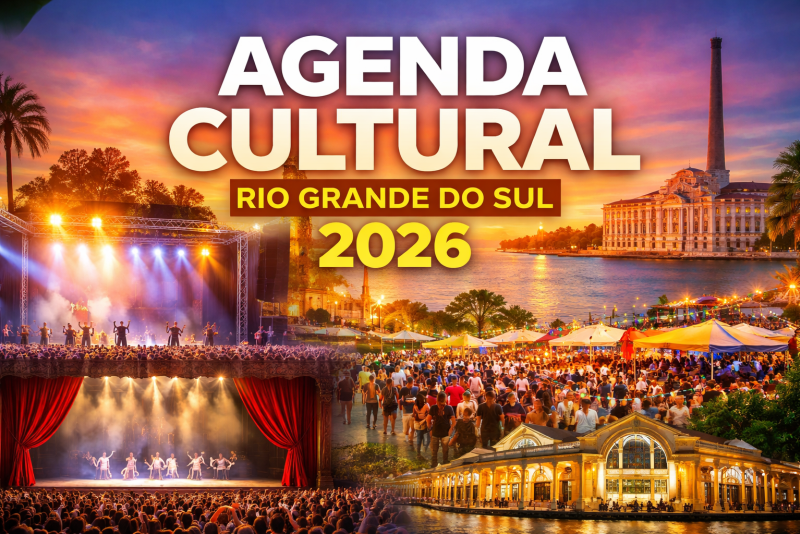 Agenda cultural do Rio Grande do Sul em 2026 reúne shows, festivais e grandes eventos