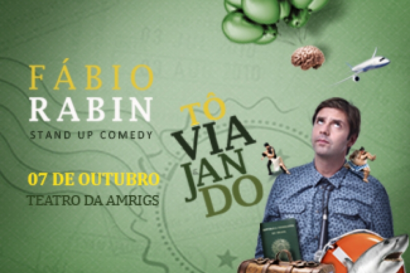 Fábio Rabin vem a Porto Alegre com o stand up “Tô viajando”